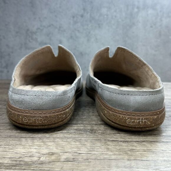 Earth~Women’s~”Flan”  Round Toe Tan Suede Casual Slip On Flat Mules~Size 11 - Picture 4 of 9